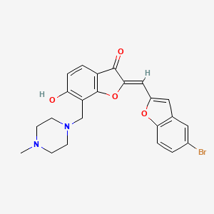 B2935658 (Z)-2-((5-bromobenzofuran-2-yl)methylene)-6-hydroxy-7-((4-methylpiperazin-1-yl)methyl)benzofuran-3(2H)-one CAS No. 929456-89-3