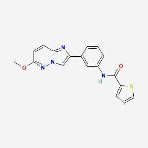 molecular formula C18H14N4O2S B2935659 N-(3-(6-methoxyimidazo[1,2-b]pyridazin-2-yl)phenyl)thiophene-2-carboxamide CAS No. 953240-67-0