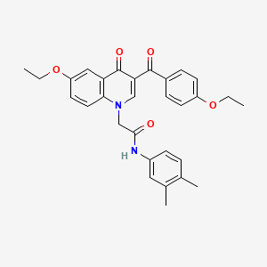 molecular formula C30H30N2O5 B2935680 N-(3,4-dimethylphenyl)-2-[6-ethoxy-3-(4-ethoxybenzoyl)-4-oxo-1,4-dihydroquinolin-1-yl]acetamide CAS No. 898343-54-9