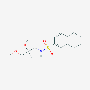 molecular formula C16H25NO4S B2935717 N-(2,3-dimethoxy-2-methylpropyl)-5,6,7,8-tetrahydronaphthalene-2-sulfonamide CAS No. 2034540-68-4