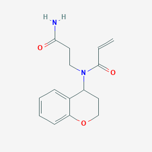 molecular formula C15H18N2O3 B2935744 N-(2-carbamoylethyl)-N-(3,4-dihydro-2H-1-benzopyran-4-yl)prop-2-enamide CAS No. 2411302-35-5
