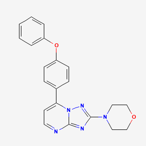 molecular formula C21H19N5O2 B2935784 4-[7-(4-Phenoxyphenyl)-[1,2,4]triazolo[1,5-a]pyrimidin-2-yl]morpholine CAS No. 320416-11-3
