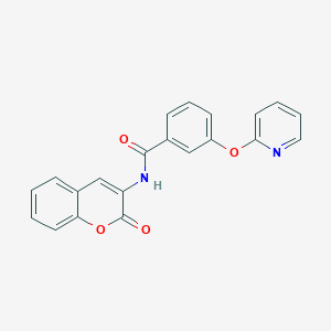 molecular formula C21H14N2O4 B2935790 N-(2-oxo-2H-chromen-3-yl)-3-(pyridin-2-yloxy)benzamide CAS No. 1797644-00-8