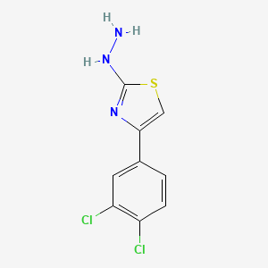 molecular formula C9H7Cl2N3S B2935806 4-(3,4-Dichlorophenyl)-2-hydrazinylthiazole CAS No. 312303-66-5