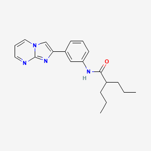 molecular formula C20H24N4O B2935812 N-(3-(imidazo[1,2-a]pyrimidin-2-yl)phenyl)-2-propylpentanamide CAS No. 863020-04-6