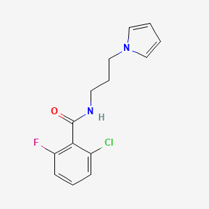 molecular formula C14H14ClFN2O B2935817 N-(3-(1H-pyrrol-1-yl)propyl)-2-chloro-6-fluorobenzamide CAS No. 1226429-05-5