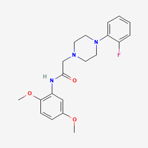 molecular formula C20H24FN3O3 B2935830 N-(2,5-dimethoxyphenyl)-2-[4-(2-fluorophenyl)piperazin-1-yl]acetamide CAS No. 491867-73-3