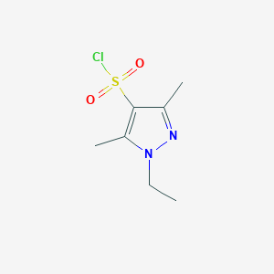 molecular formula C7H11ClN2O2S B2935839 1-ethyl-3,5-dimethyl-1H-pyrazole-4-sulfonyl chloride CAS No. 1005614-77-6