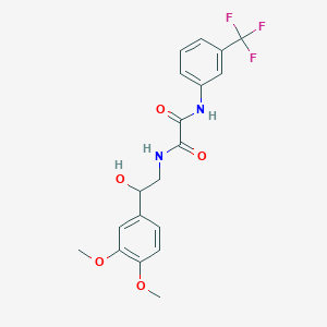 molecular formula C19H19F3N2O5 B2935844 N'-[2-(3,4-dimethoxyphenyl)-2-hydroxyethyl]-N-[3-(trifluoromethyl)phenyl]ethanediamide CAS No. 1797601-23-0
