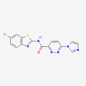 molecular formula C15H9ClN6OS B2935858 N-(6-chlorobenzo[d]thiazol-2-yl)-6-(1H-imidazol-1-yl)pyridazine-3-carboxamide CAS No. 1396883-49-0