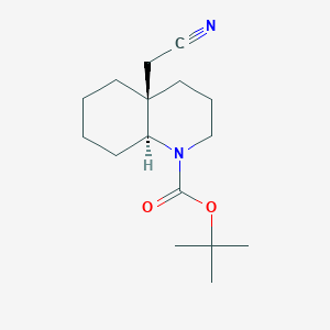 molecular formula C16H26N2O2 B2935884 Tert-butyl (4aR,8aS)-4a-(cyanomethyl)-2,3,4,5,6,7,8,8a-octahydroquinoline-1-carboxylate CAS No. 2287249-74-3