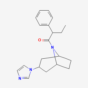 molecular formula C20H25N3O B2935972 1-[3-(1H-imidazol-1-yl)-8-azabicyclo[3.2.1]octan-8-yl]-2-phenylbutan-1-one CAS No. 2319804-30-1