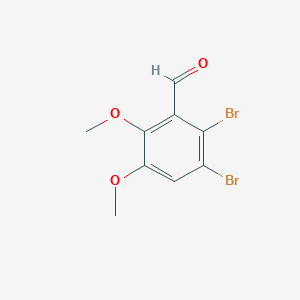 molecular formula C9H8Br2O3 B2935985 2,3-Dibromo-5,6-dimethoxybenzaldehyde CAS No. 875001-44-8
