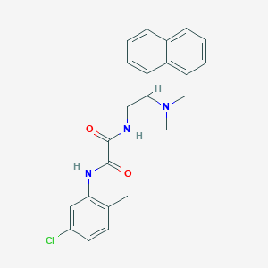 molecular formula C23H24ClN3O2 B2935993 N'-(5-chloro-2-methylphenyl)-N-[2-(dimethylamino)-2-(naphthalen-1-yl)ethyl]ethanediamide CAS No. 941977-19-1