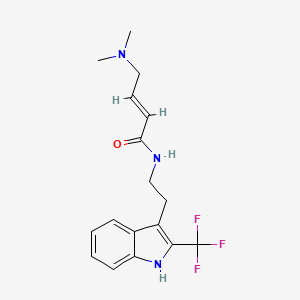 (E)-4-(Dimethylamino)-N-[2-[2-(trifluoromethyl)-1H-indol-3-yl]ethyl]but-2-enamide