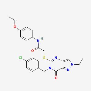 2-((6-(4-chlorobenzyl)-2-ethyl-7-oxo-6,7-dihydro-2H-pyrazolo[4,3-d]pyrimidin-5-yl)thio)-N-(4-ethoxyphenyl)acetamide