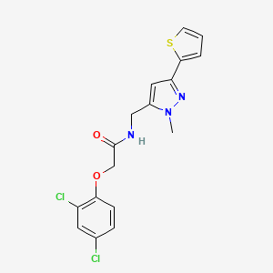 2-(2,4-dichlorophenoxy)-N-{[1-methyl-3-(thiophen-2-yl)-1H-pyrazol-5-yl]methyl}acetamide