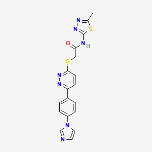 2-((6-(4-(1H-imidazol-1-yl)phenyl)pyridazin-3-yl)thio)-N-(5-methyl-1,3,4-thiadiazol-2-yl)acetamide