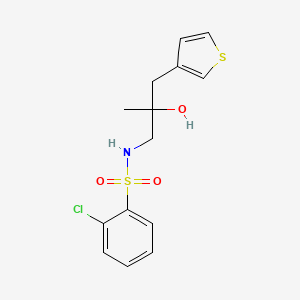S-(2-chlorophenyl)-2-hydroxy-2-methyl-3-(thiophen-3-yl)propane-1-sulfonamido