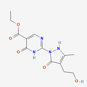 ethyl 2-[4-(2-hydroxyethyl)-3-methyl-5-oxo-2,5-dihydro-1H-pyrazol-1-yl]-6-oxo-1,6-dihydro-5-pyrimidinecarboxylate