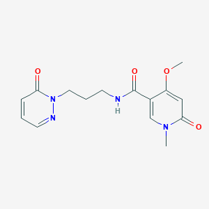 4-methoxy-1-methyl-6-oxo-N-(3-(6-oxopyridazin-1(6H)-yl)propyl)-1,6-dihydropyridine-3-carboxamide