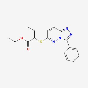 molecular formula C17H18N4O2S B2936048 Ethyl 2-((3-phenyl-[1,2,4]triazolo[4,3-b]pyridazin-6-yl)thio)butanoate CAS No. 852372-91-9