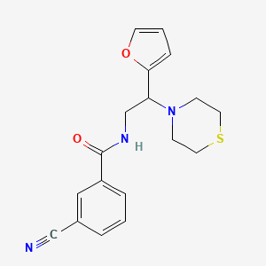 3-cyano-N-(2-(furan-2-yl)-2-thiomorpholinoethyl)benzamide