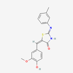 (E)-5-(4-hydroxy-3-methoxybenzylidene)-2-(m-tolylamino)thiazol-4(5H)-one