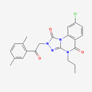 B2936054 8-chloro-2-(2-(2,5-dimethylphenyl)-2-oxoethyl)-4-propyl-[1,2,4]triazolo[4,3-a]quinazoline-1,5(2H,4H)-dione CAS No. 1357875-07-0