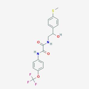 molecular formula C18H17F3N2O4S B2936058 N1-(2-hydroxy-2-(4-(methylthio)phenyl)ethyl)-N2-(4-(trifluoromethoxy)phenyl)oxalamide CAS No. 1448065-22-2