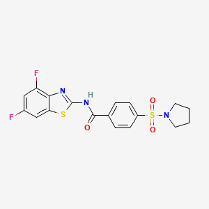N-(4,6-difluorobenzo[d]thiazol-2-yl)-4-(pyrrolidin-1-ylsulfonyl)benzamide