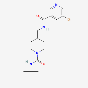 molecular formula C17H25BrN4O2 B2936080 5-bromo-N-((1-(tert-butylcarbamoyl)piperidin-4-yl)methyl)nicotinamide CAS No. 1797793-47-5