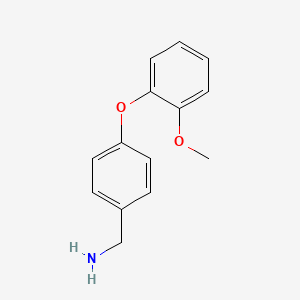 molecular formula C14H15NO2 B2936100 [4-(2-Methoxyphenoxy)phenyl]methanamine CAS No. 893752-93-7