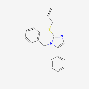 molecular formula C20H20N2S B2936101 2-(allylthio)-1-benzyl-5-(p-tolyl)-1H-imidazole CAS No. 1207020-38-9