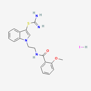 1-(2-(2-methoxybenzamido)ethyl)-1H-indol-3-yl carbamimidothioate hydroiodide