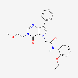 molecular formula C25H26N4O4 B2936105 N-(2-ethoxyphenyl)-2-[3-(2-methoxyethyl)-4-oxo-7-phenyl-3,4-dihydro-5H-pyrrolo[3,2-d]pyrimidin-5-yl]acetamide CAS No. 1251551-90-2