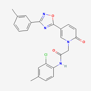 N-(2-chloro-4-methylphenyl)-2-{5-[3-(3-methylphenyl)-1,2,4-oxadiazol-5-yl]-2-oxopyridin-1(2H)-yl}acetamide