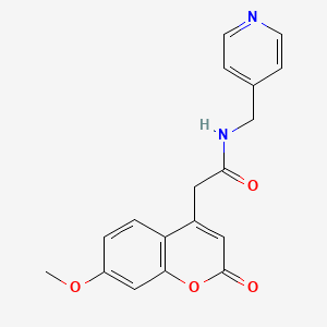 2-(7-methoxy-2-oxo-2H-chromen-4-yl)-N-(pyridin-4-ylmethyl)acetamide