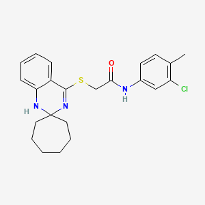B2936148 N-(3-chloro-4-methylphenyl)-2-{1'H-spiro[cycloheptane-1,2'-quinazoline]sulfanyl}acetamide CAS No. 893789-25-8