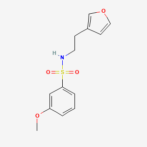 molecular formula C13H15NO4S B2936186 N-(2-(furan-3-yl)ethyl)-3-methoxybenzenesulfonamide CAS No. 1428370-82-4