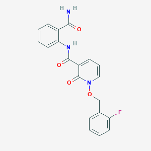 N-(2-carbamoylphenyl)-1-[(2-fluorophenyl)methoxy]-2-oxopyridine-3-carboxamide