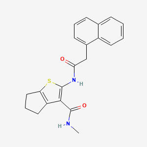 molecular formula C21H20N2O2S B2936197 N-methyl-2-[2-(naphthalen-1-yl)acetamido]-4H,5H,6H-cyclopenta[b]thiophene-3-carboxamide CAS No. 868965-67-7