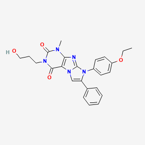 8-(4-Ethoxyphenyl)-3-(3-hydroxypropyl)-1-methyl-7-phenyl-1,3,5-trihydro-4-imid azolino[1,2-h]purine-2,4-dione