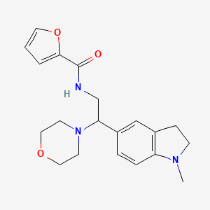 N-(2-(1-methylindolin-5-yl)-2-morpholinoethyl)furan-2-carboxamide