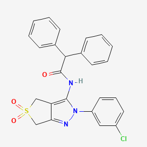 N-(2-(3-chlorophenyl)-5,5-dioxido-4,6-dihydro-2H-thieno[3,4-c]pyrazol-3-yl)-2,2-diphenylacetamide