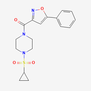 (4-(Cyclopropylsulfonyl)piperazin-1-yl)(5-phenylisoxazol-3-yl)methanone
