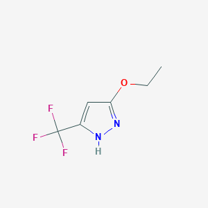molecular formula C6H7F3N2O B2936212 3-Ethoxy-5-(trifluoromethyl)-1h-pyrazole CAS No. 676487-70-0