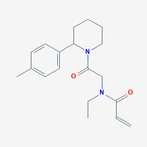 B2936229 N-Ethyl-N-[2-[2-(4-methylphenyl)piperidin-1-yl]-2-oxoethyl]prop-2-enamide CAS No. 2361728-80-3