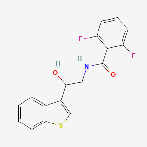 molecular formula C17H13F2NO2S B2936241 N-[2-(1-benzothiophen-3-yl)-2-hydroxyethyl]-2,6-difluorobenzamide CAS No. 2034405-28-0