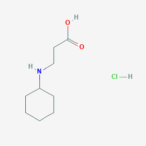 molecular formula C9H18ClNO2 B2936278 3-(Cyclohexylamino)propanoic acid hydrochloride CAS No. 857576-62-6